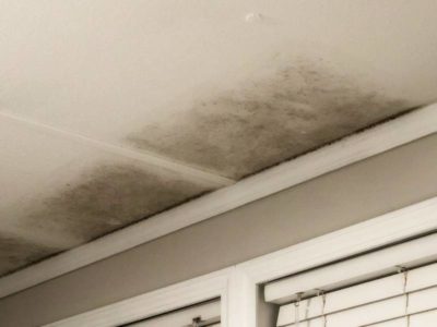 Mold on the ceiling from cold spots.